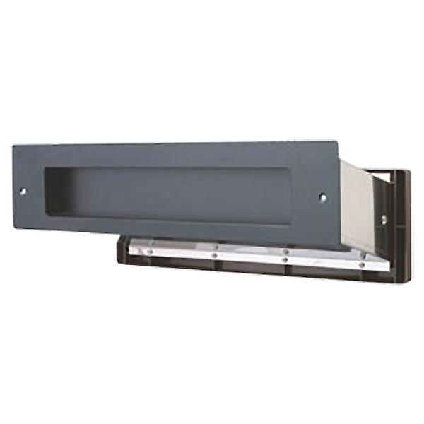 No.3000ポスト ヨコ型 内フタ付気密型 大壁 アンバー〔0001-05902〕