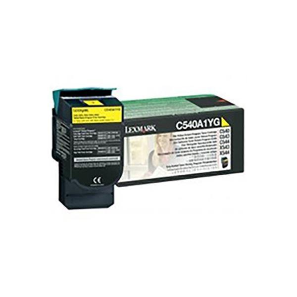 (業務用3セット) 〔純正品〕 LEXMARK トナーカートリッジ 〔C540A1YG イエロー〕 1K RPトナー