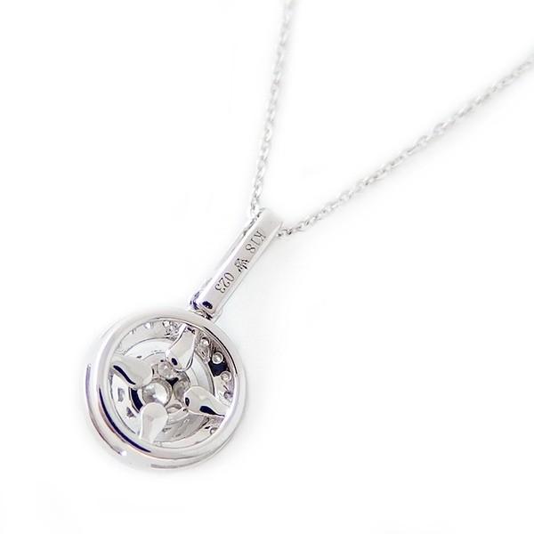 ダイヤモンド ネックレス K18 ホワイトゴールド 0.23ct 7ダイヤ コロ  