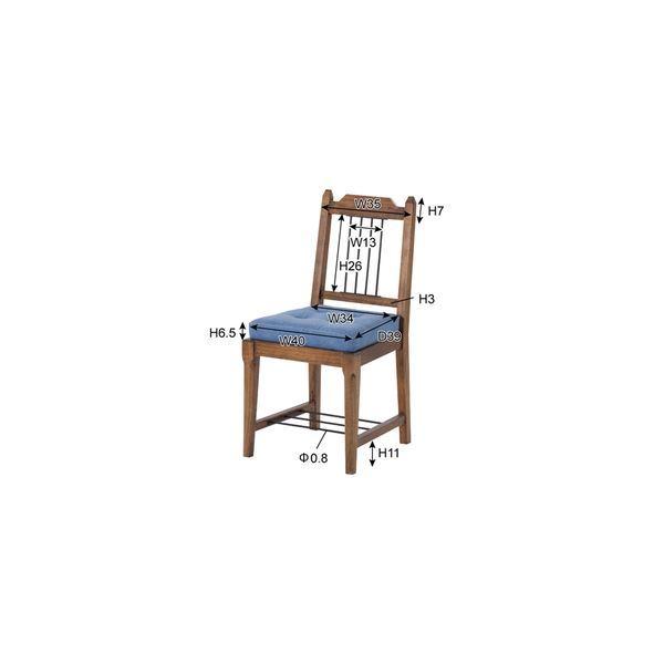 ダイニングチェア パーソナルチェア 幅42cm 2脚セット 木製 アイアン ティンバー リビング 在宅ワーク 店舗 インテリア家具_4