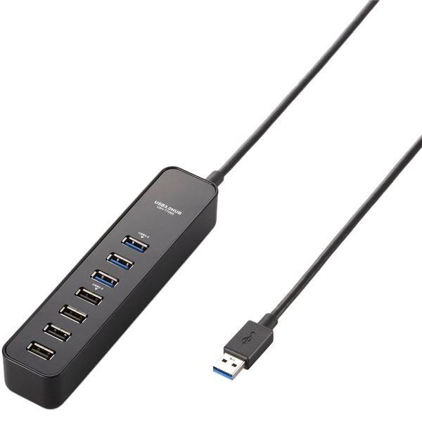 エレコム USB3.0こしき/磁石付/セルフパワー・バスパワー共用/7界面/黒いこと U3H-T706SBK