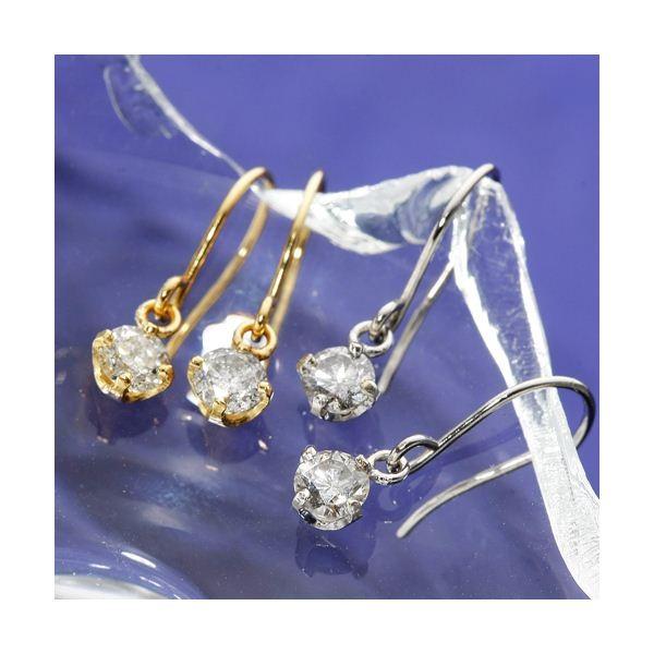 K18/0.2ctダイヤモンドピアス フックピアス イエローゴールド : SHOP