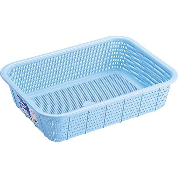 〔40セット〕 キッチンバスケット/キッチン用品 〔Lサイズ〕 ブルー 材質：PP メッシュ形状 『HOME＆HOME』