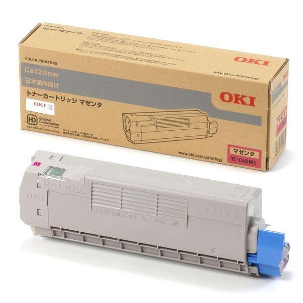 （まとめ） 〔純正品〕 OKI TC-C4DM1 トナーカートリッジ マゼンタ 〔×3セット〕