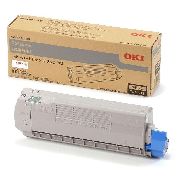 （まとめ） 〔純正品〕 OKI TC-C4DK2 トナーカートリッジ ブラック 大 〔×3セット〕