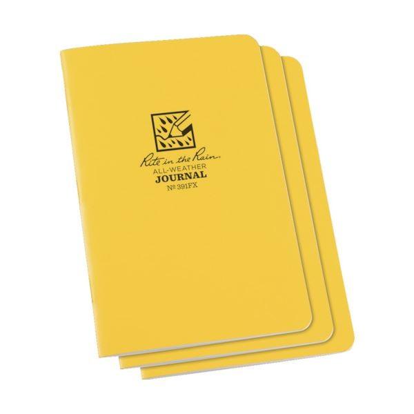 （まとめ） ライトインザレインステイプルノートブック（セット） ジャーナル 391FX 1パック（3冊） 〔×2セット〕