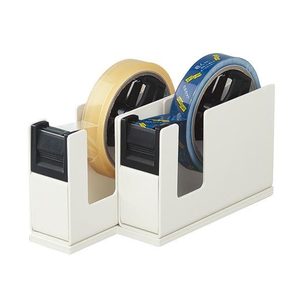 （まとめ） コクヨ テープカッターカルカット（2連タイプ） ライトグレー T-SM110LM 1台 〔×2セット〕