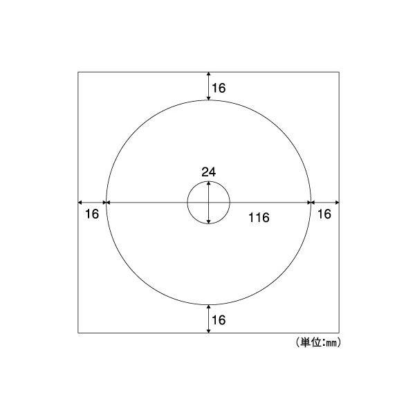 （まとめ）ヒサゴ 透けないDVD・CD-Rラベルマルチプリンタタイプ 内円24mm つやなし マット紙 CJ7007S 1パック(20枚) 〔×10セット〕の画像
