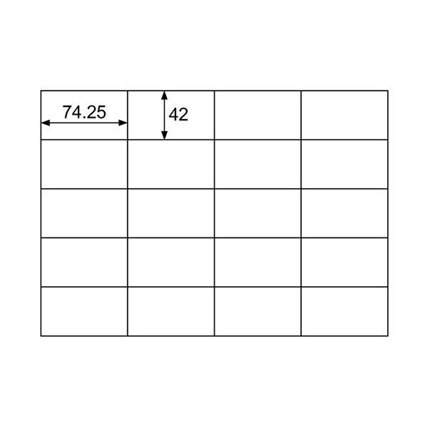（まとめ）ヒサゴ エコノミーラベル A4 20面74.25×42mm ELM010S 1冊(30シート) 〔×5セット〕の画像