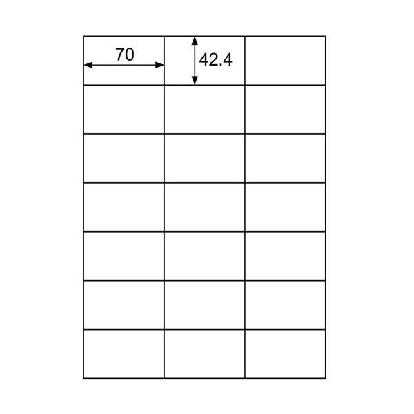 （まとめ）ヒサゴ エコノミーラベル A4 21面70×42.4mm ELM011S 1冊(30シート) 〔×5セット〕の画像