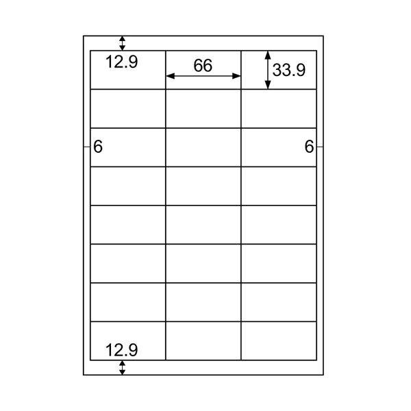 （まとめ）ヒサゴ エコノミーラベル A4 24面66×33.9mm 四辺余白 ELM012S 1冊(30シート) 〔×5セット〕の画像
