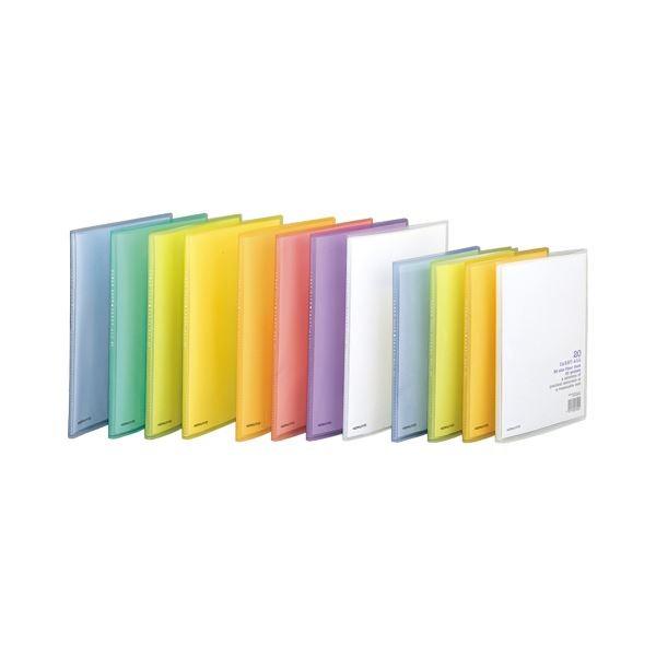 コクヨ クリヤーブック(キャリーオール)固定式 A4タテ 20ポケット 背幅11mm 黄緑 ラ-1LG 1セット(20冊)の画像