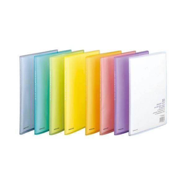 コクヨ クリヤーブック(キャリーオール)固定式 A4タテ 20ポケット 背幅11mm 黄緑 ラ-1LG 1セット(20冊)の画像