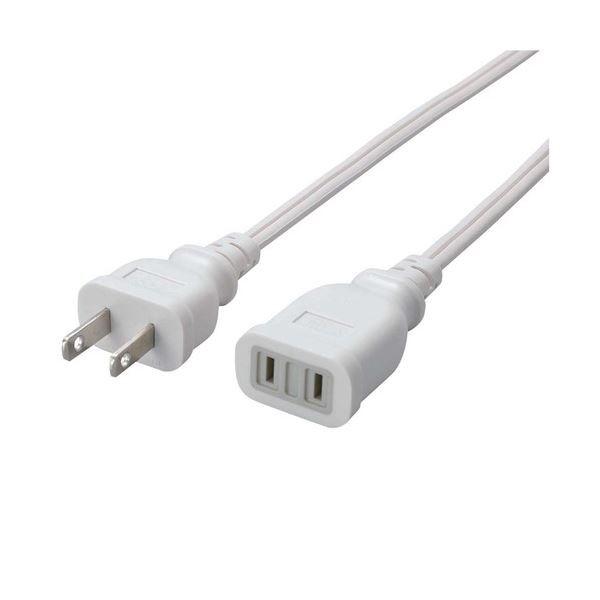 （まとめ）エレコム 電源延長ケーブル 2P・1個口5.0m T-E2250 1個〔×5セット〕
