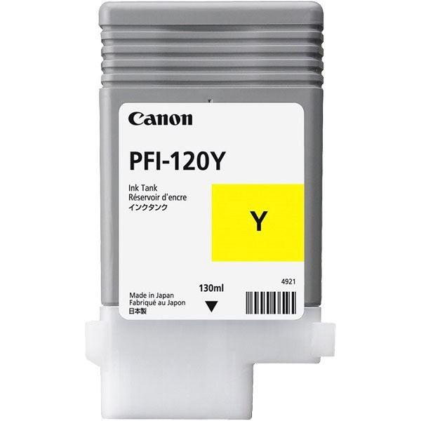 （まとめ）〔純正品〕CANON 2888C001 PFI-120Y インクタンク イエロー〔×5セット〕