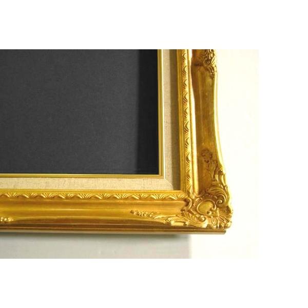 非常に高い品質 〔ルイ式油額〕高級油絵額・キャンバス額・豪華油絵額・模様油絵額 F30号（910×727mm）ゴールド