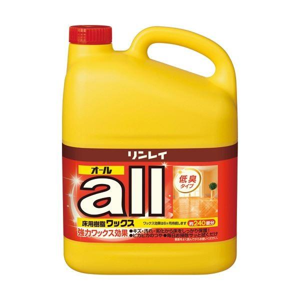(まとめ）リンレイ 床用樹脂ワックスオール 業務用 4L 1本〔×3セット〕