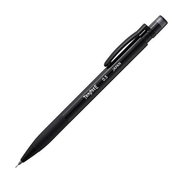(まとめ）TANOSEEグリップ付シャープペンシル 0.5mm （軸色：黒） 1セット（100本：10本×10パック）〔×3セット〕の画像