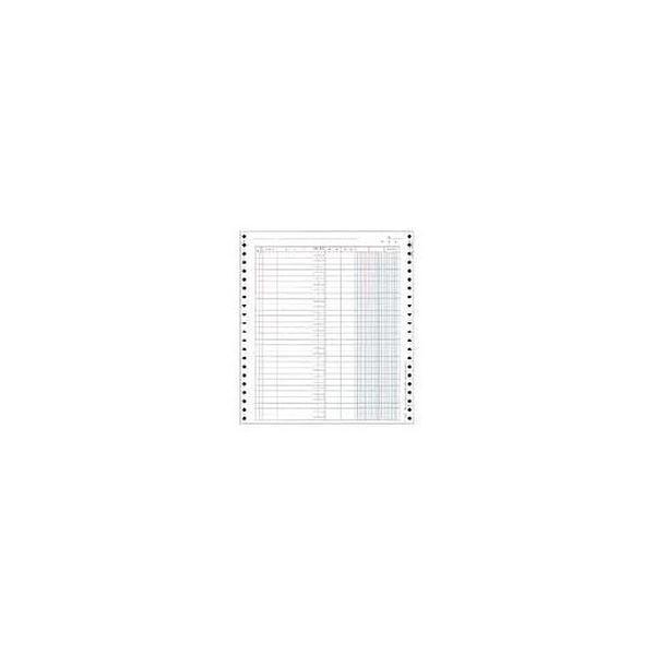 (まとめ）OBC バインダー元帳 Y10×T11連続用紙 3410 1箱(1000枚)〔×3セット〕