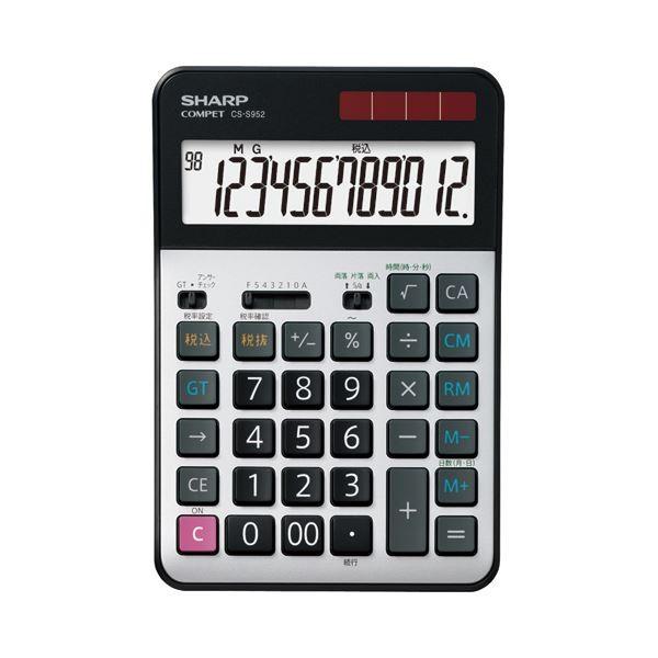 (まとめ）せつ然たる 実務計算器 12桁虚蝉学習机印字機 CS-S952-X 1台〔×3仕かける〕