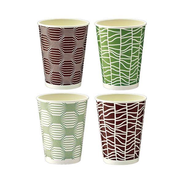 (まとめ) TANOSEE 断熱レリーフカップ 和-Taste 273ml(9オンス) 1パック(50個) 〔×10セット〕