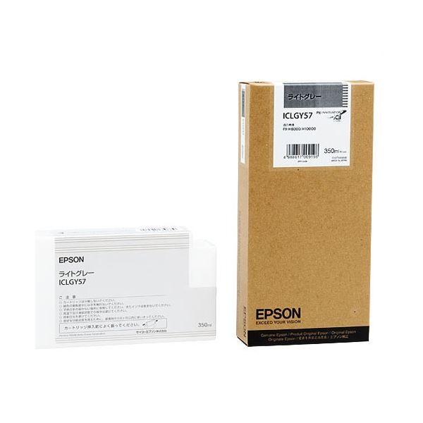 (まとめ) エプソン EPSON PX-P／K3インクカートリッジ ライトグレー 350ml ICLGY57 1個 〔×10セット〕