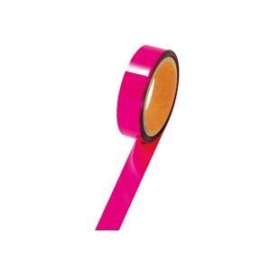 (まとめ) ササガワ メッキテープ幅25mm×長さ50m 桃 40-4482 1巻 〔×10セット〕