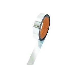 (まとめ) ササガワ メッキテープ幅25mm×長さ50m 銀 40-4484 1巻 〔×10セット〕