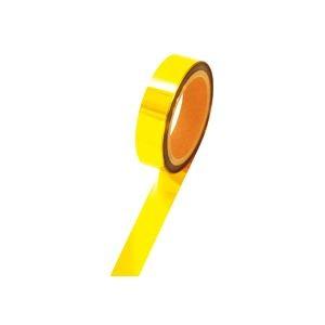(まとめ) ササガワ メッキテープ幅25mm×長さ50m 金 40-4483 1巻 〔×10セット〕