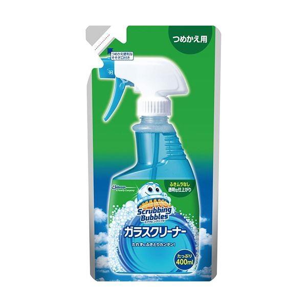 (まとめ) ジョンソン スクラビングバブル ガラスクリーナー つめかえ用 400ml 1個 〔×30セット〕