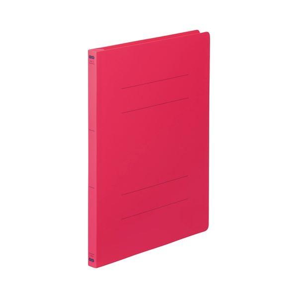 (まとめ) TANOSEE フラットファイル（PP） A4タテ 150枚収容 背幅17mm レッド 1パック（5冊） 〔×30セット〕