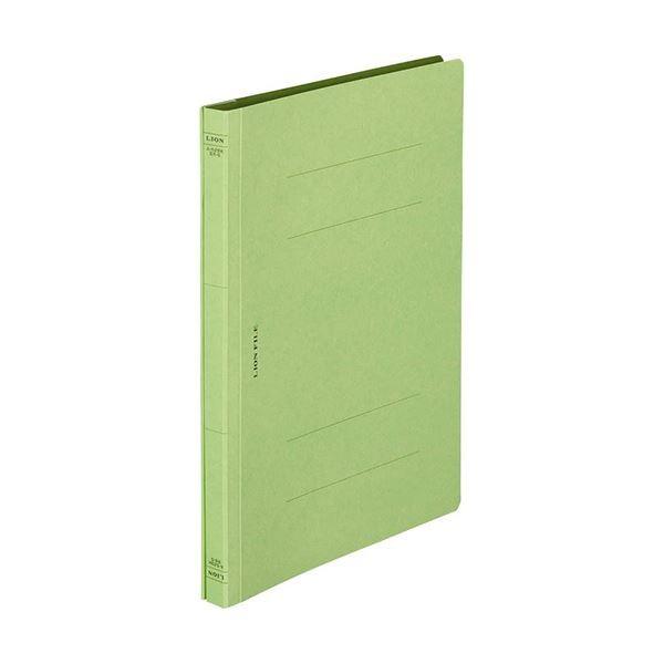 (まとめ) ライオン事務器 フラットファイル(環境) 樹脂押え具 B5タテ 150枚収容 背幅18mm 緑 A-529KB5S 1セット(10冊) 〔×30セット〕
