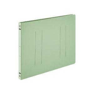 (まとめ) TANOSEE フラットファイルE A4ヨコ 150枚収容 背幅18mm グリーン 1パック（10冊） 〔×30セット〕