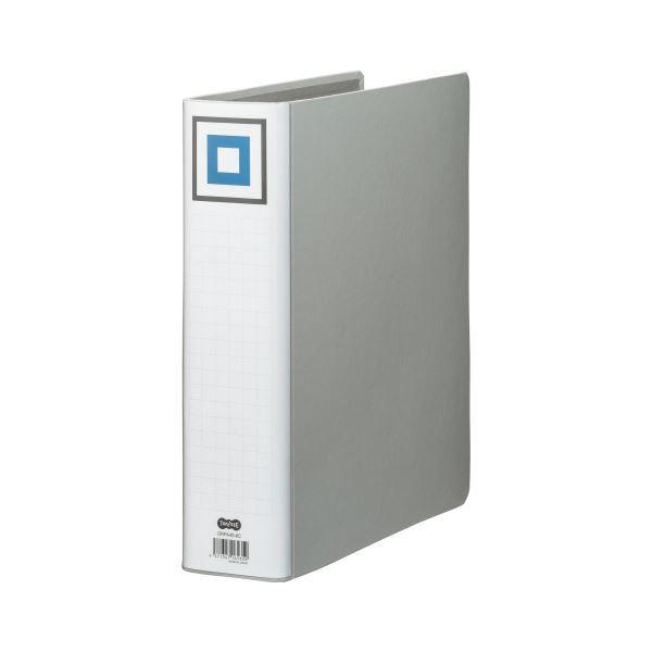 (まとめ) TANOSEE 両開きパイプ式ファイルV A4タテ 600枚収容 背幅75mm シルバー 1冊 〔×30セット〕