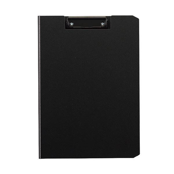 (まとめ) TANOSEE クリップファイルA4タテ ブラック 1枚 〔×30セット〕