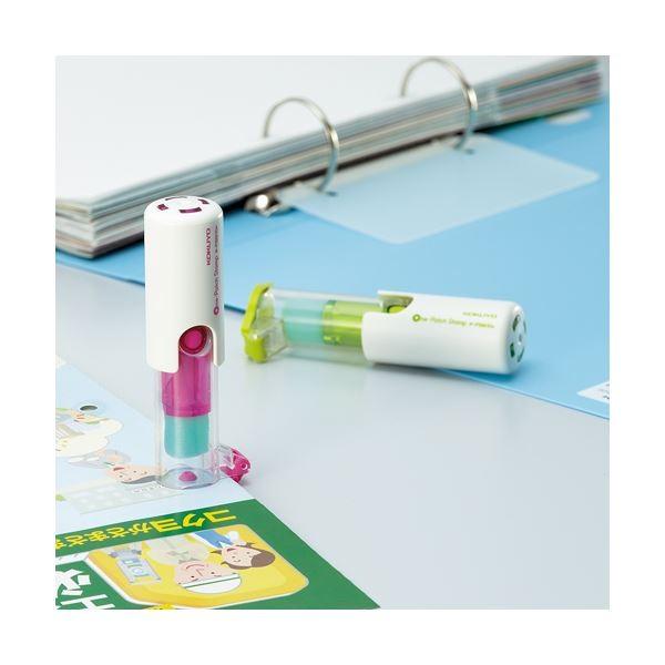 (まとめ) コクヨ ビニールパッチホルダー(ワンパッチスタンプ) ピンク タ-PSM10P 1個 〔×30セット〕の画像
