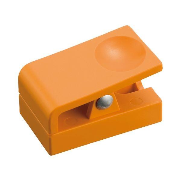 (まとめ) ミツヤ プラマグネットクリップ 小 橙 ME-PMCSK-OR 1個 〔×50セット〕