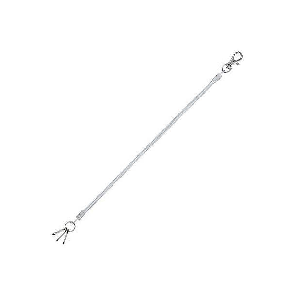 (まとめ) レイメイ藤井 コイルキーチェーン26~100cm クリア GLK301T 1個 〔×50セット〕