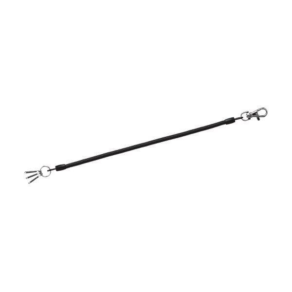 (まとめ) レイメイ藤井 コイルキーチェーン26~100cm ブラック GLK301B 1個 〔×50セット〕