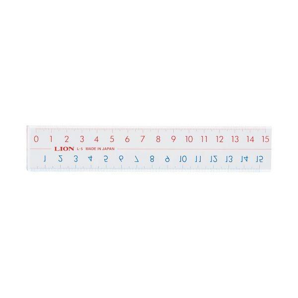 (まとめ) ライオン事務器 ピックアップ定規15cm L-5 1本 〔×50セット〕