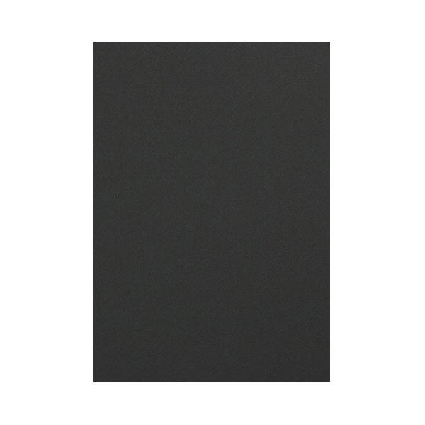 (まとめ) TANOSEE 色画用紙 四つ切こいくろ 1パック（10枚） 〔×50セット〕