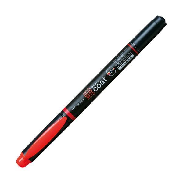 (まとめ) トンボ鉛筆 蛍コート ツインタイプ あかWA-TC94 1本 〔×100セット〕