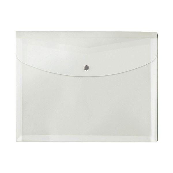 (まとめ) プラス シンプルワークポケット付エンベロープ マチ付 A4ヨコ クリアー FL-121CH 1枚 〔×100セット〕