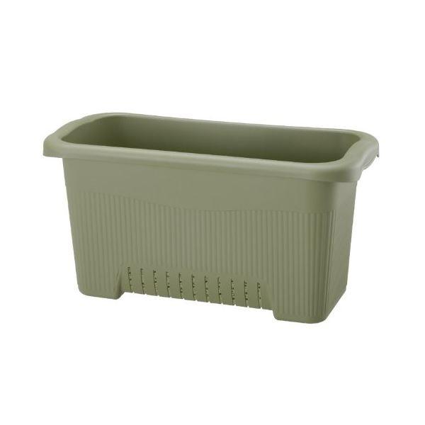 (まとめ) プランター/園芸装具 〔63型N 緑であること〕 2ポット植え用 長角印字機 家庭菜園傲慢不遜〔×10個仕かける〕