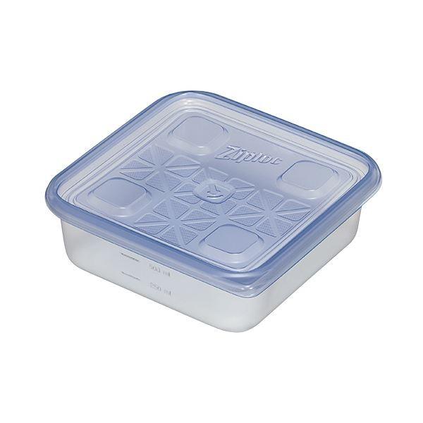 （まとめ）旭化成ホームプロダクツ業務用ジップロック コンテナー 正方形 700ml 1パック（10個）〔×5セット〕