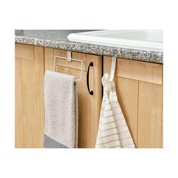 （まとめ）高儀 タオルハンガー・フック ホワイト 1個〔×10セット〕