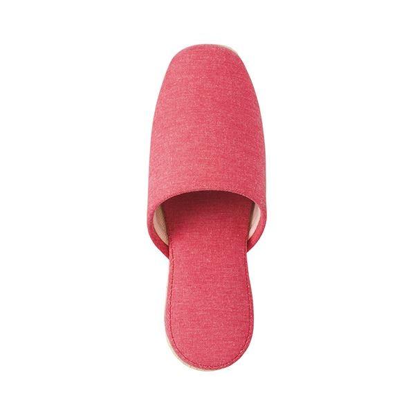 （まとめ）オーミケンシ シャンブレー出どころ家庭用スリッパ 赤いこと 1足〔×10仕かける〕