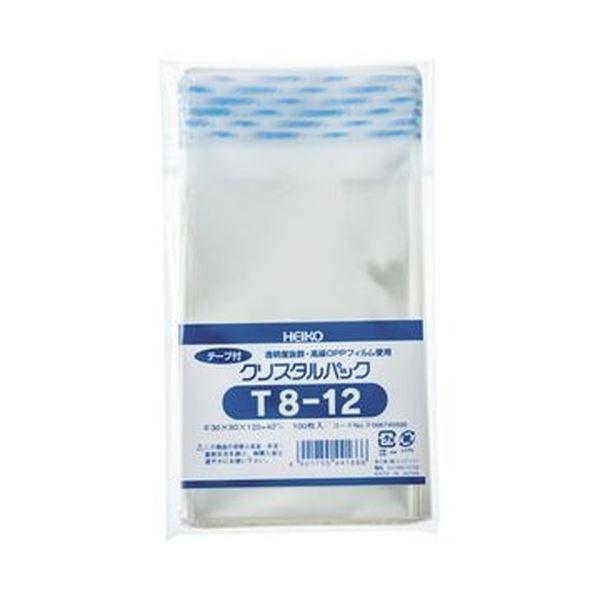 （まとめ）HEIKO クリスタルパックT（テープ付）T-8-12 0.03×80×120+40mm #6740500 1パック（100枚）〔×50セット〕