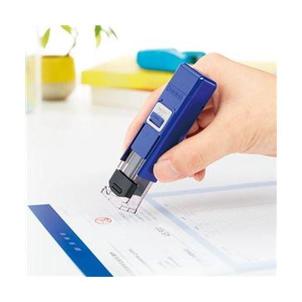 （まとめ）シヤチハタ ワンタッチ式印鑑ホルダーハンコ・ベンリN ホワイト CPHN-A6 1個〔×20セット〕の画像