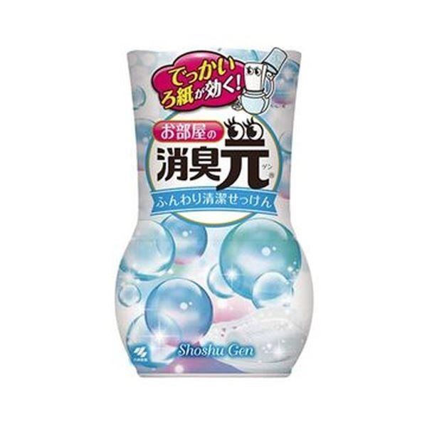 （まとめ）小林製薬 お部屋の消臭元ふんわり清潔せっけん 400ml 1セット（3個）〔×10セット〕